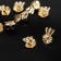 Metal underwear plugs (set of 5 pairs), gold color
