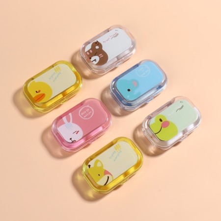 Set for contact lenses, in a case with a mirror, 4 in 1, color mix-4