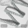 Decorative braid “Kosichka”, 7 mm, 10 ± 1 m, silver/white color