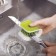 Brush for cutlery and knives of the share, green color