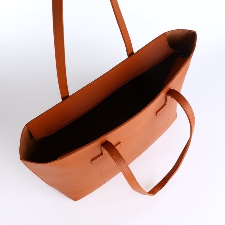 Zipper bag with lightning, terracotta color-4