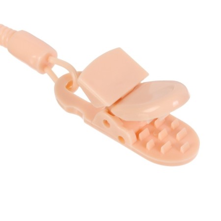 Nipple - orthodontic dummy, silicone, +6 months, with a holder, pink color-14