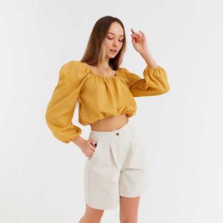 Top female minku: enjoy color mustard, rr 42