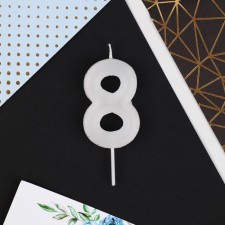 Свеча для торта, цифра «8», с шарами, 5,5 х 8 см.