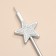 Set of candles for the cake, 4 pcs "Brilliant stars", silver