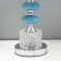 Table lamp with backlight "Topaz" 1x60W E27 Blue 28x28x43 cm Risalux