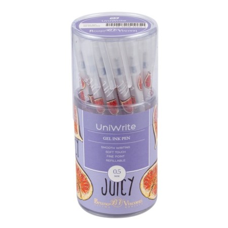Gel pen Bruno Visconti Uniwrite Fresh & Fruity. Figs, 0.5 mm, blue ink-4