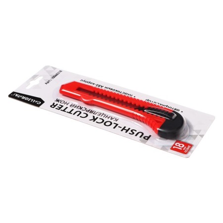 Chancellery knife 18mm, plastic, auto -blocking, TOP-1