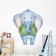 Sticker Plastic Interior color "Elephant in a green sweater" 40x39 cm