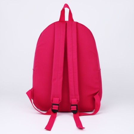 School textile school with pocket, pink color, 45x30x15 cm-8