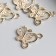 Decor for creativity metal, rhinestones "Double wing butterfly" gold 1.7x2 cm