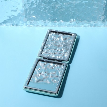 Mirror folding "shine", 6.3 × 8.7 × 1.8 cm, blue color-1