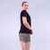 Female home set (T -shirt/shorts), black/leopard color, size 44