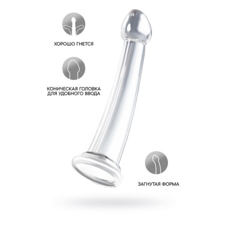 Unrealistic phallimitator Jelly Dildo Xl Toyfa Basic, TPE, transparent, 22 cm