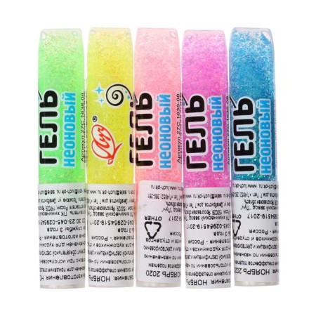 Gel with sparkles "Ray", 5 ml, "Neon", mix-1