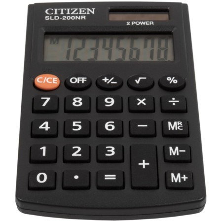 CITIZEN pocket Citizen "SLD-200NR", 8-bit, 62 x 98 x 10 mm, double power, black-2