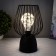 Nightlight "art" LED from batteries 3haa black 15x15x25 cm Risalux