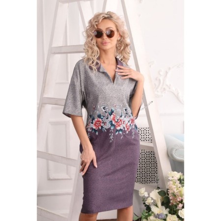 Female dress, size 56, purple color-8