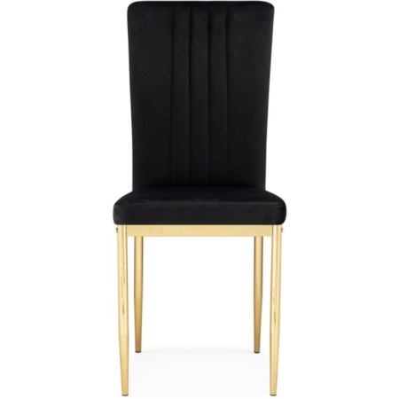 Stol on a metal frame metal/velor, gold/black 42x54x94 cm-1
