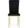 Stol on a metal frame metal/velor, gold/black 42x54x94 cm