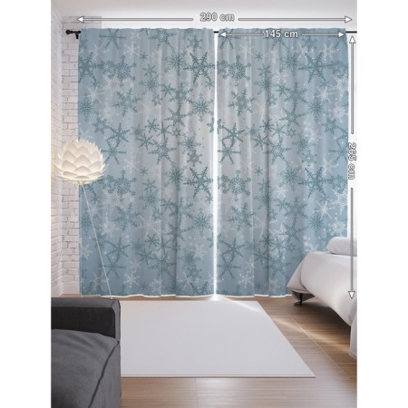 Photostes "Irine Snowflakes", Saten, size 145x265 cm, 2 pcs