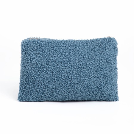 Cosmetic bag with lightning, textura, blue color-2