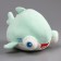 Soft toy "Shark" with big eyes, 19 cm, turquoise color