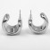 Earrings plastic "Circle" Muse, Color silver