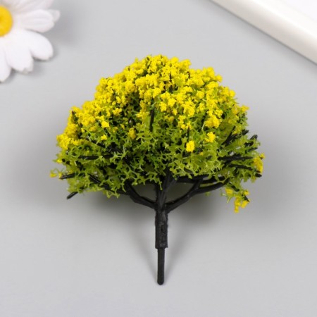 Artificial plant for creativity plastic "Yellow acacia" 9 cm