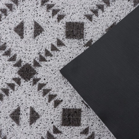 Rug of the galliped muddy share "Rombs", 45 × 75 cm, black and gray color-3
