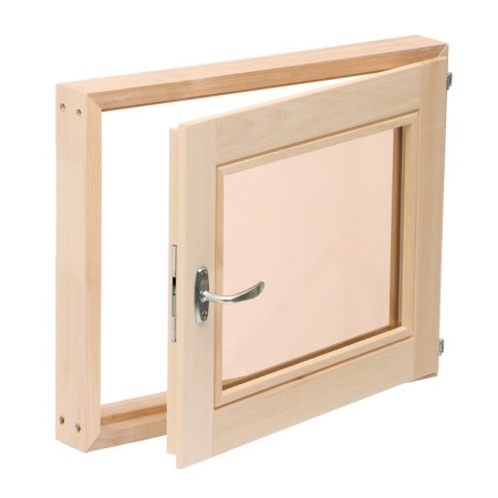 Window, 40 × 50cm, single -chamber double -glazed window, bronze, linden-2