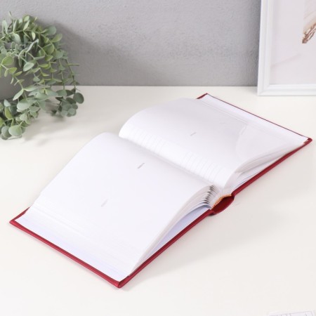Photo album Deluxe for 200 photos 10x15 cm, boom. Sheets, books. Binding "Cherry"-3