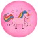 Children's ball "Pony and unicorns", D = 22 cm, 60 g, color mix