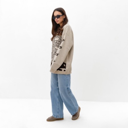 Jumper Women's Mist "Dragon", beige, OneSize (44-48)-4