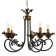 Madfi chandelier 5he14 40W black and gold 55x70x55 cm Bayerlux