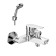 One-handed mixer for the bath Rossinka S35-31, with a short spout, chrome