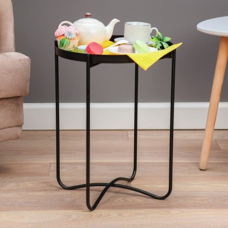 Coffee table "Grace" YS-037, black 42x46 cm