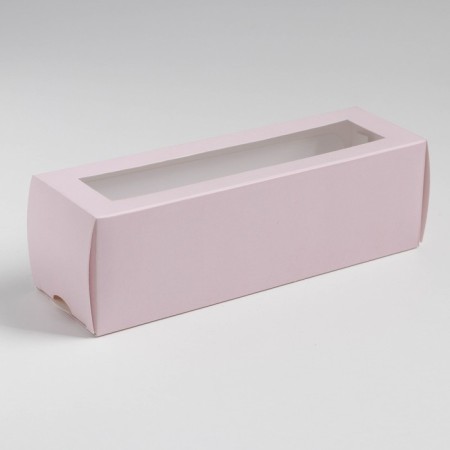 Box for Makarun, confectionery packaging, "pink", 5.5 x 18 x 5.5 cm