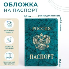 Cover for passport, green color