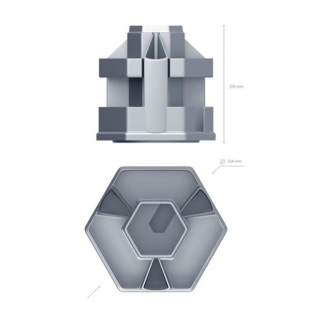 Set of desktop Erichkrause Office, 14 items, rotating, gray-3