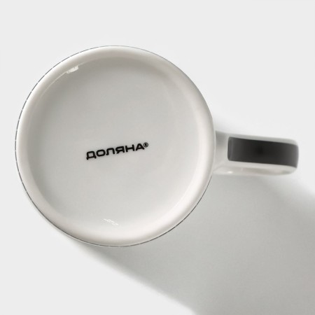 Porcelain share mug "Foast weekdays", 300 ml, white color-3