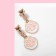Clips children's "chosen" paws, white-pink color in gold
