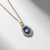 Pendant-cooker "mini" Hams's hand, white-blue color in gold, 38 cm