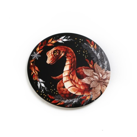Pocket mirror "snake", diam. 7 cm-3
