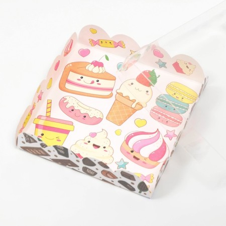 Box for cookies, "sweet party", 12 x 12 x 3 cm-2