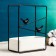 Pot on the stand "Birds" black, 21x17x8cm