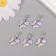Decor for creativity metal, rhinestones "Butterfly with a drop" silver 2.4x1.3x0.5 cm