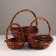A set of baskets of 3 pcs, 37x34x14.5/12xh34 cm, brown, willow