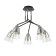 Ceiling EVOLUCE lamp. Sle102902-05. Lirino. 5x40 watts, E27, 54x54x44 cm, black color, chrome