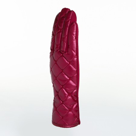 Gloves are female, dimensionless, without insulation, burgundy color-2